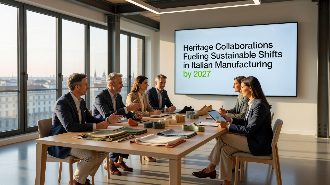 Sustainable manufacturing facility in Italy showcasing heritage techniques updated with modern eco-practices